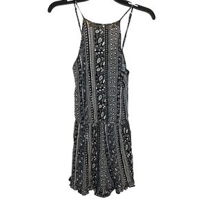 American Eagle Outfitters Black‎ White Patterned Strappy Romper XS